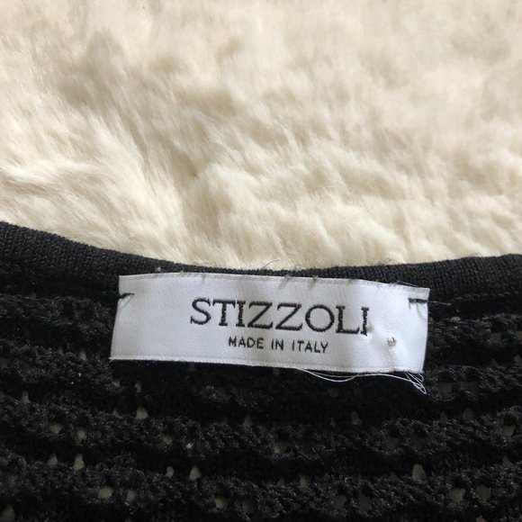 Stizzoli loose-knit sweater with colorful sleeve made in Italy size 48 US M - Picture 4 of 10